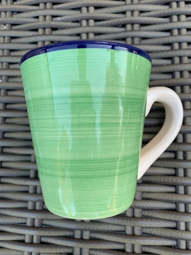 Green unbranded pottery mug