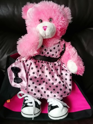 Build bear pink kisses plush - bear,