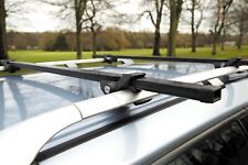 Steel Universal 135cm Lockable Roof Rack Cross Bars for Cars with Raised Rails