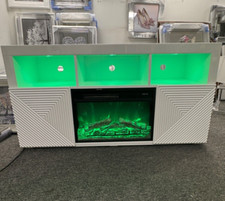 2 door 140cm Sideboard with multi colour changing Fire and led cove lighting