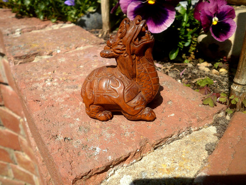 Hand carved wood netsuke - 1a.,