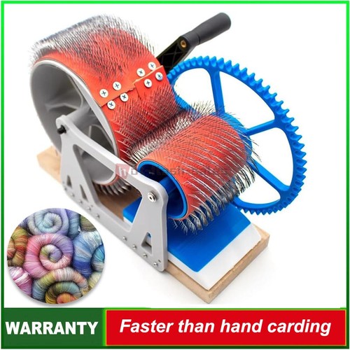 Hand cranking wool combing - wool,