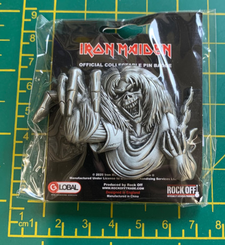 Iron maiden pin badge number - iron,