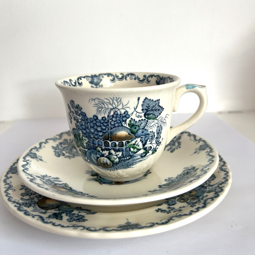 Masons ironstone fruit - ironstone, basket