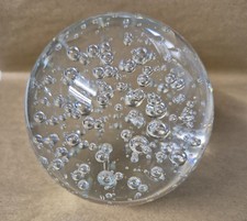 LARGE BALL GLASS PAPERWEIGHT