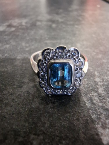 White gold aquamarine - and, 12