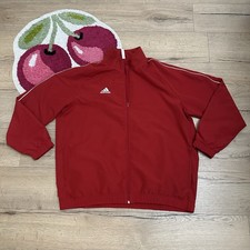 Vintage 90s Adidas Red Track Jacket – 2XL – Classic Retro Style
