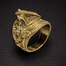 HEAVY SADDLE 9CT GOLD ON