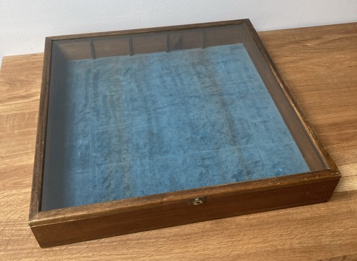 Vintage wooden display cabinet - vintage,