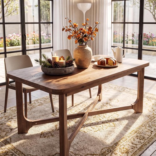 Solid wood dining table - wood,