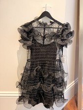 Red Valentino Mesh Black Dress