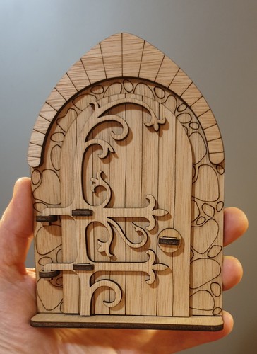 Wood shape mini - fairy, door