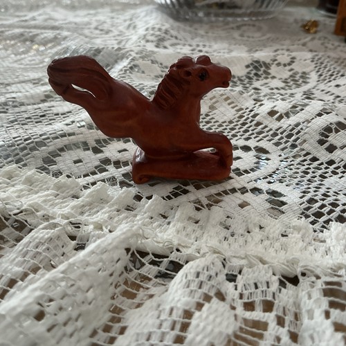 Carved wood netsuke - , horse