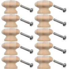 10 x WOODEN PINE KNOBS 35mm
