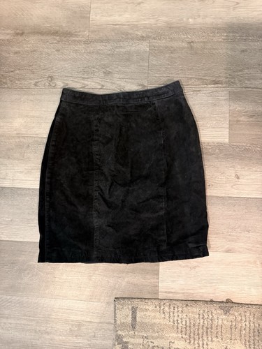 Black leather skirt size - black,