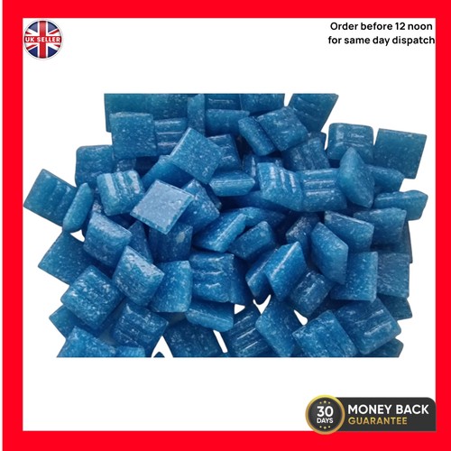 100 blue vitreous mosaic tiles - blue,