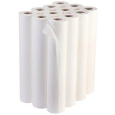 1 - 12 x Massage Table Bed Cover Couch Hygiene 20" Paper Rolls Tissue 40m White