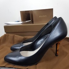 Black Gucci Leather Pumps