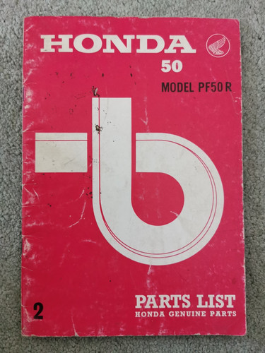 Honda pf50r parts list 1975 - honda,