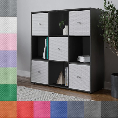 Cube black wooden bookcase - 9,