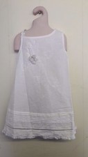 Gorgeous White Cotton Ribbon & Flower Dress from Feu Follet - Age 5-6Yrs - BNWT!