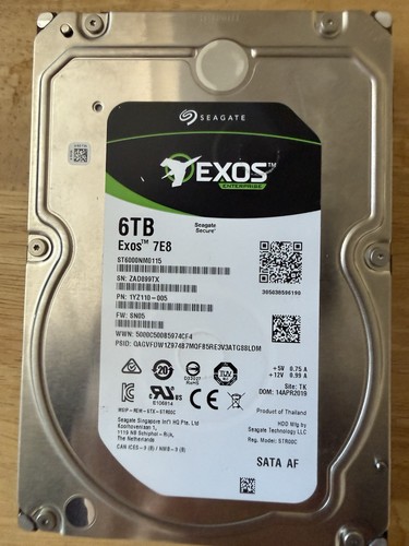 Seagate exos 7e8 6tb - 7e8, internal