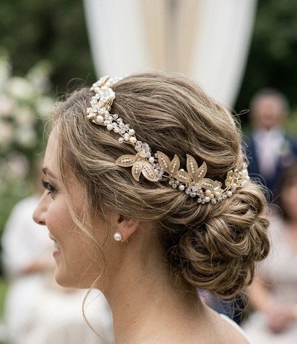 Rhinestone bridal hair - hair, tiara