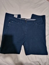 Olsen Women's Mona Slim Straight Leg Denim Jeans Navy Blue, UK Size 14