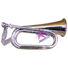 CC Professional British Army Bb Bugle Silver Plated Tune able/Bb Bugle Silver, N
