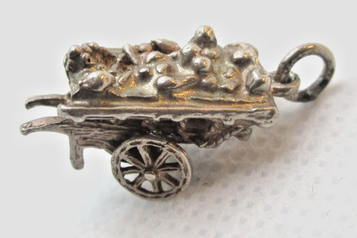Silver vintage charm bracelet - silver,