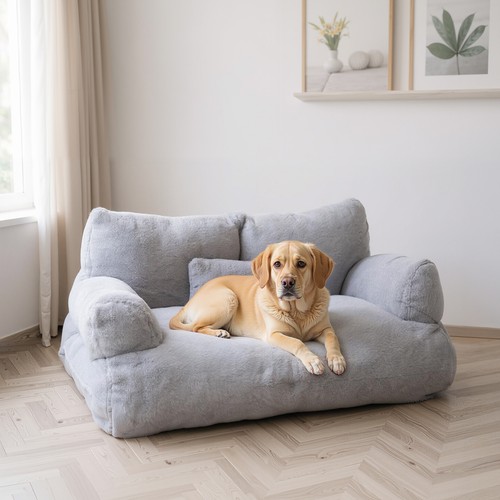 Soft plush pet sofa - soft,