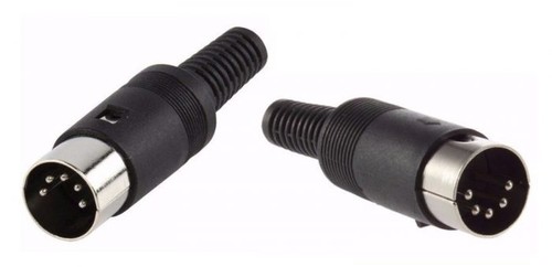 Pair male pin din - din, plug
