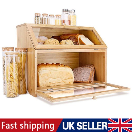 Bamboo bread bin - bin, kitchen