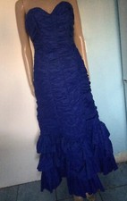 After Six Ruched Gown By Ronald Joyce Vtg Uk 14 Ladies