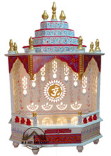 wooden Temple Handcrafted Pooja Ghar Mandap For Worship Home Office beautiful