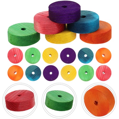Pcs colored wooden wheels - pcs,