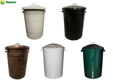 90L LARGE COLOURED METAL BIN