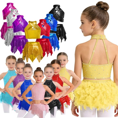 Girls gymnastic leotard crop - gymnastic,