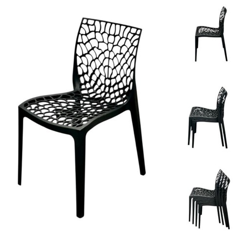 Black garden bistro - bistro, chairs