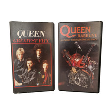 Queen Greatest Flix & Queen Rare Live VHS Tapes 1980/90s