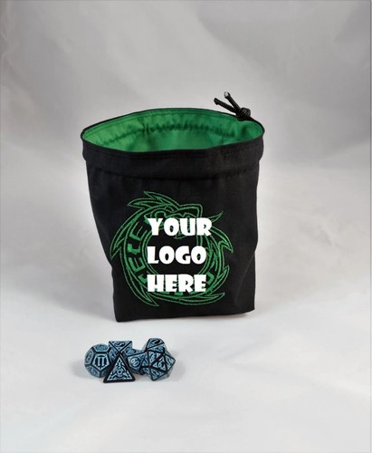 Custom embroidered dice bag - embroidered,
