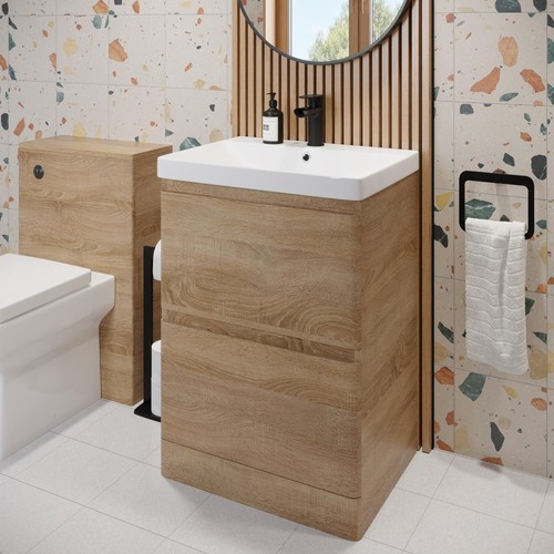 Wood freestanding vanity - wood, unit