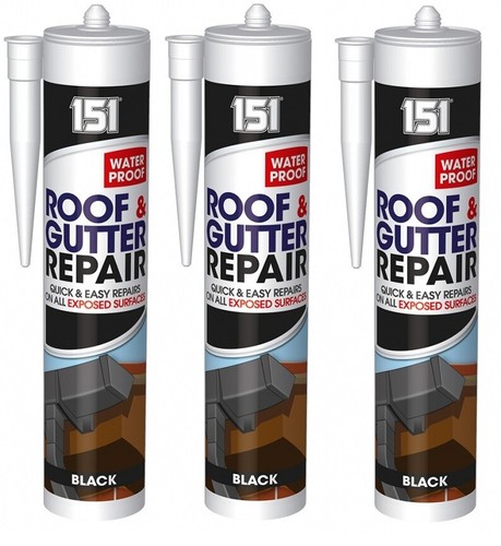 Black roof gutter leak - 3, &
