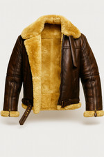 Luxury RAF B3 Sheepskin Aviator Jacket – Men’s Genuine Leather Bomber Pilot Coat