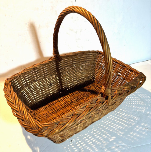 Vtg willow market basket - market,