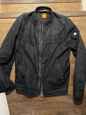 Hugo Boss Orange Lightweight Cotton Jacket in Navy Blue,  Size L 