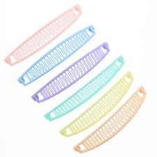 Set of 6 Pastel Coloured Banana Hair Clips/ Hair Barrettes/ Ponytail Holders