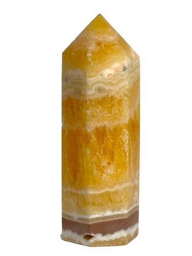 Orange calcite crystal tower - calcite,