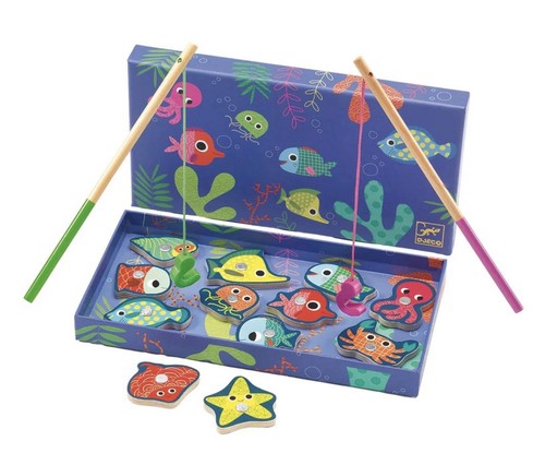Djeco magnetic wooden fishing - djeco,