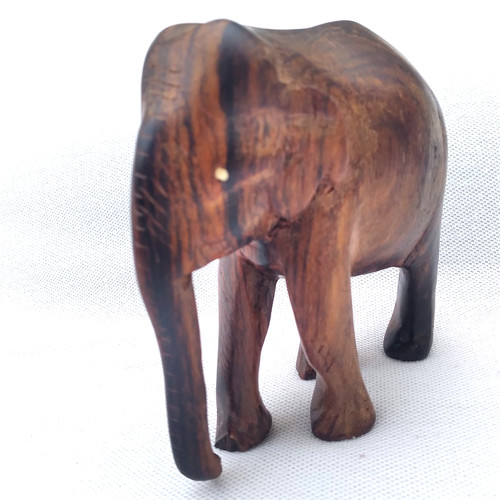 Hand carved wooden elephant - carved,